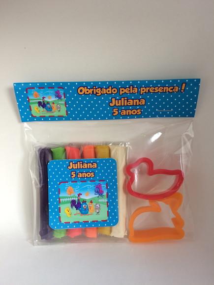 Kit Massinha + Moldes Personalizado Galinha Pintadinha