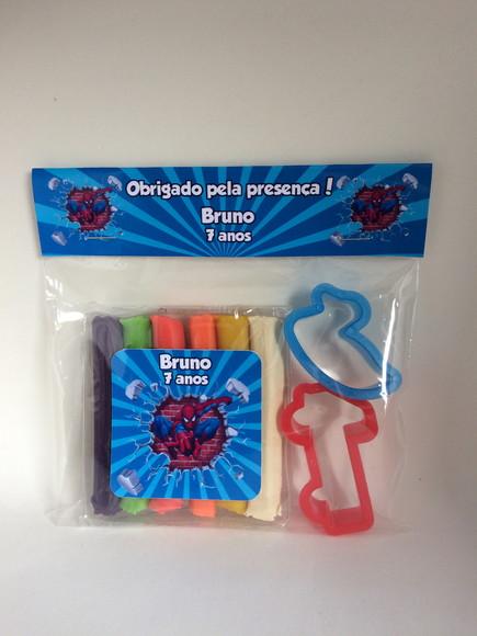 Kit Massinha + Moldes Personalizado Homem Aranha