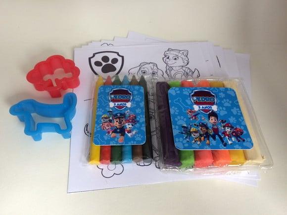 Kit Massinha, Giz de Cera e Desenhos Patrulha Canina
