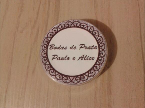 Latinha com Mini Terço - Bodas de Prata