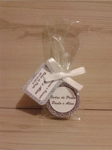 Latinha com Mini Terço - Bodas de Prata