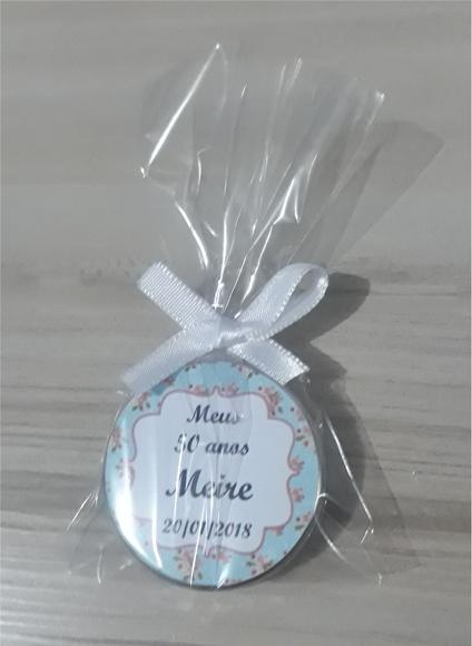 Latinha com Mini Terço Personalizada Aniversário 50 Anos