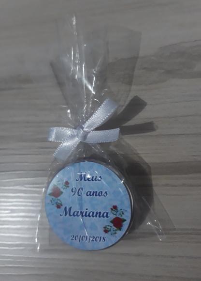 Lembrancinha Aniversário 90 Anos - Latinha com Mini Terço