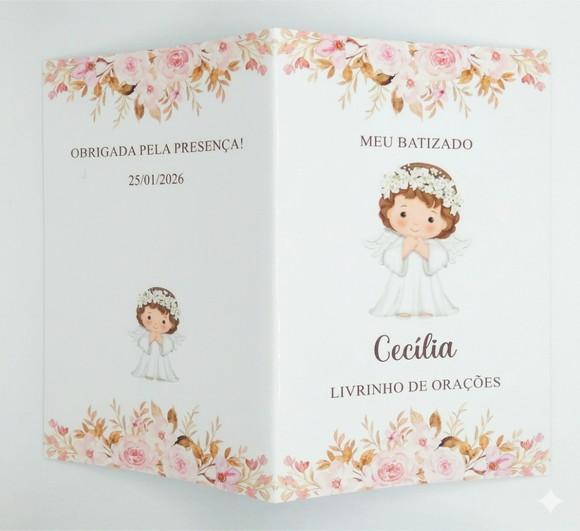 Lembrancinha Batizado - Livrinho de Orações Personalizado
