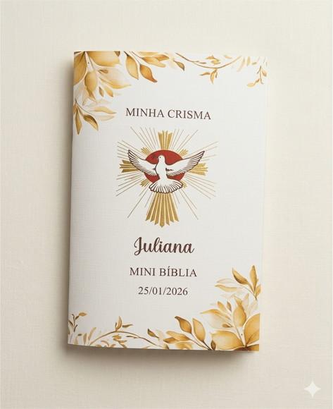 Lembrancinha Crisma - Mini Bíblia Personalizada