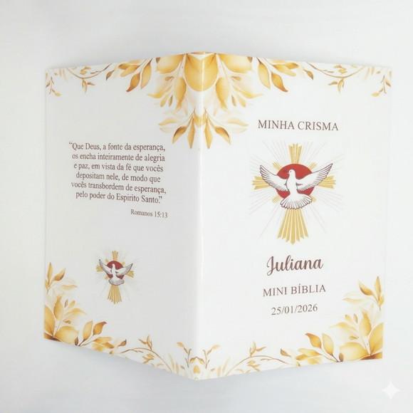 Lembrancinha Crisma - Mini Bíblia Personalizada