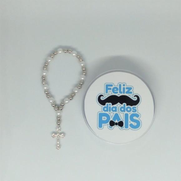 Lembrancinha Dia dos Pais Latinha com Mini Terço