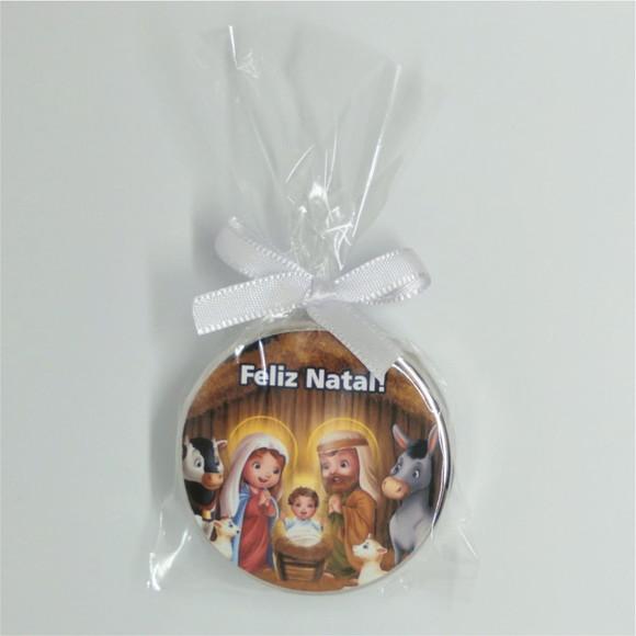 Lembrancinha Latinha com Mini Terço Natal