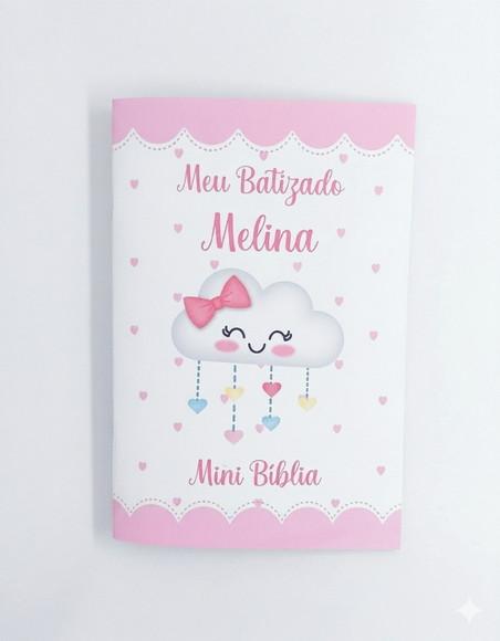 Lembrancinha Mini Bíblia Personalizada Batizado