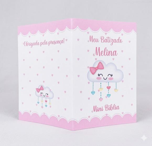 Lembrancinha Mini Bíblia Personalizada Batizado