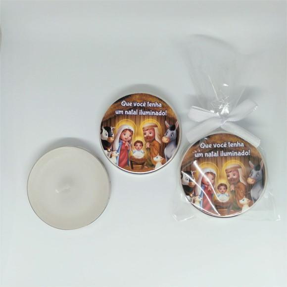 Lembrancinha Natal Latinha com Vela Perfumada