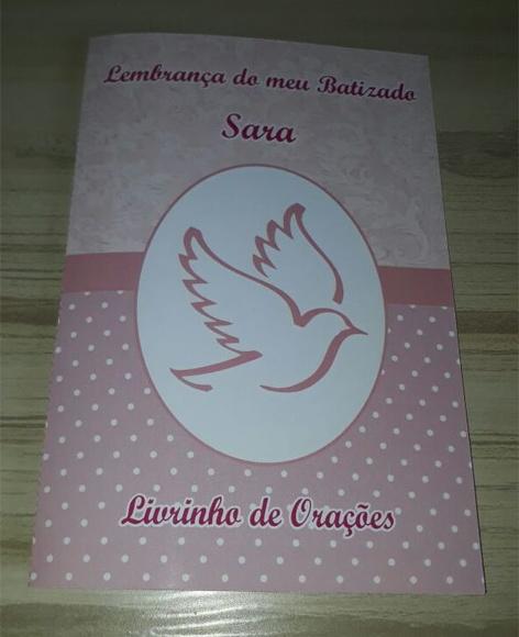 Livrinho de Orações Batizado Menina