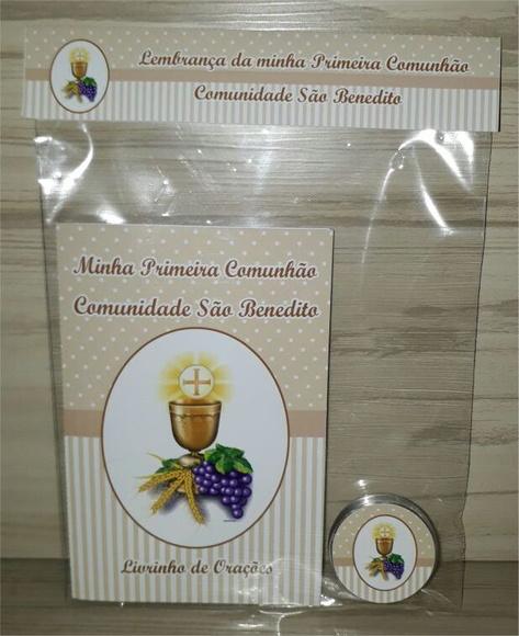 Livrinho de Orações com Mini Terço Primeira Comunhão