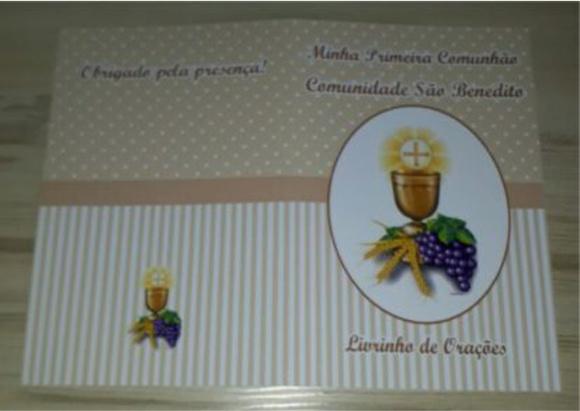 Livrinho de Orações com Mini Terço Primeira Comunhão