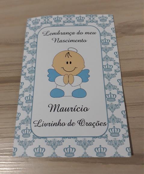 Livrinho de Orações Personalizado Nascimento Menino