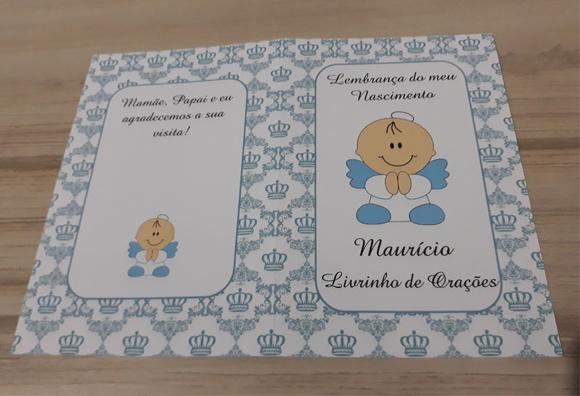 Livrinho de Orações Personalizado Nascimento Menino