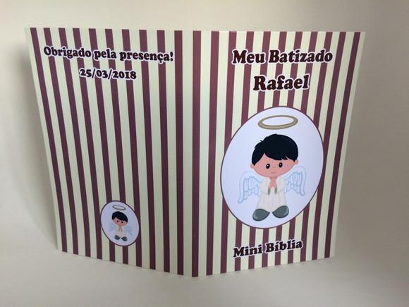 Mini Bíblia com Mini Terço Batizado Menino