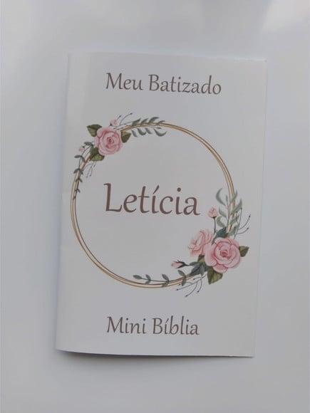 Mini Bíblia Personalizada Batizado