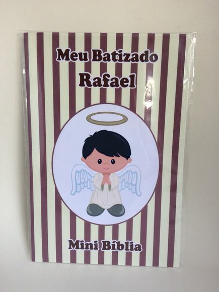Mini Bíblia Personalizada Batizado Menino