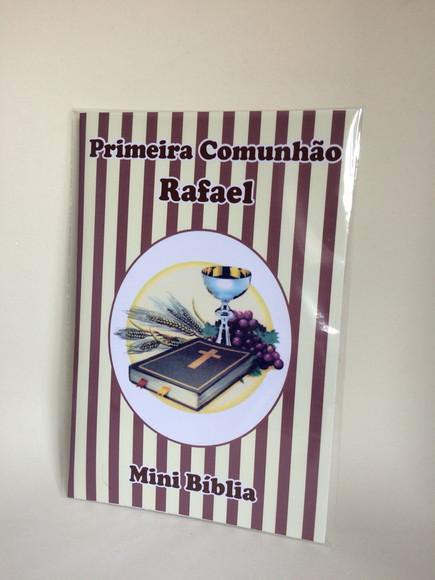 Mini Bíblia Personalizada Primeira Comunhão / Eucaristia