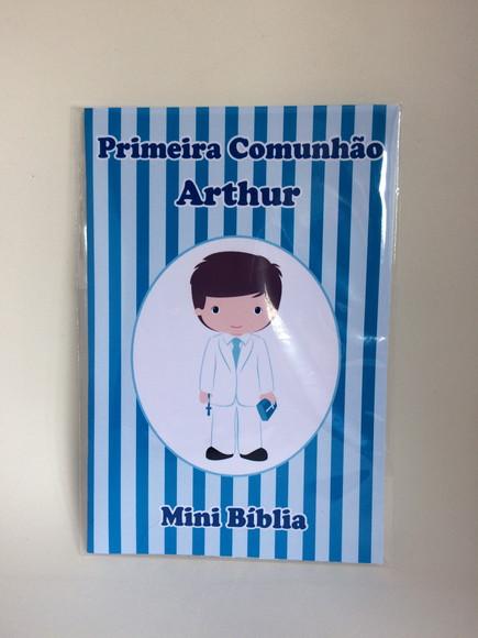 Mini Bíblia Personalizada Primeira Comunhão Menino