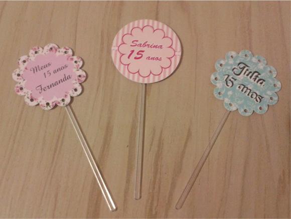 Topper para Doces Festa 15 Anos