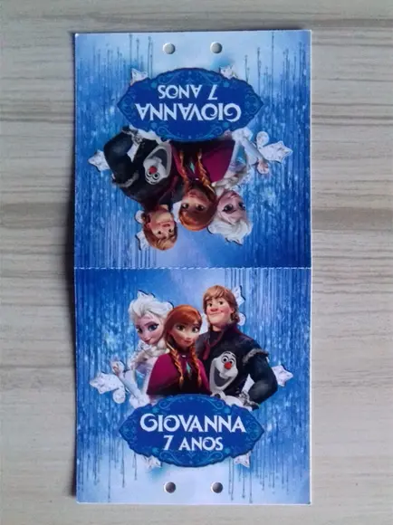 Capa p/ Pirulito Personalizada Frozen