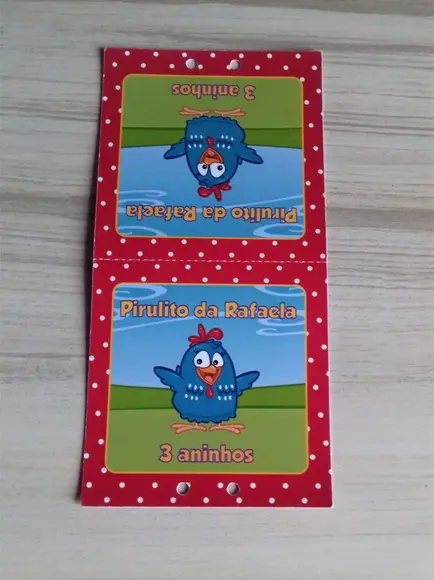 Capa p/ Pirulito Galinha Pintadinha