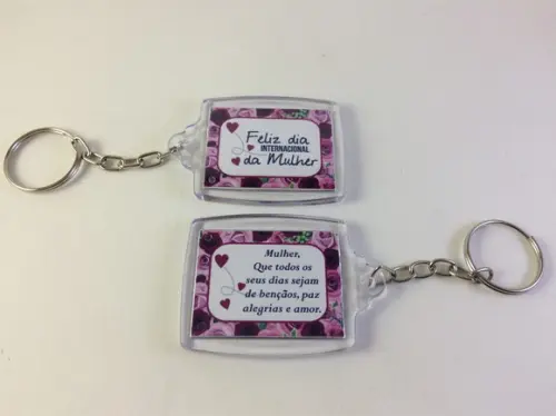 Chaveiro de Acrílico Personalizado Dia da Mulher