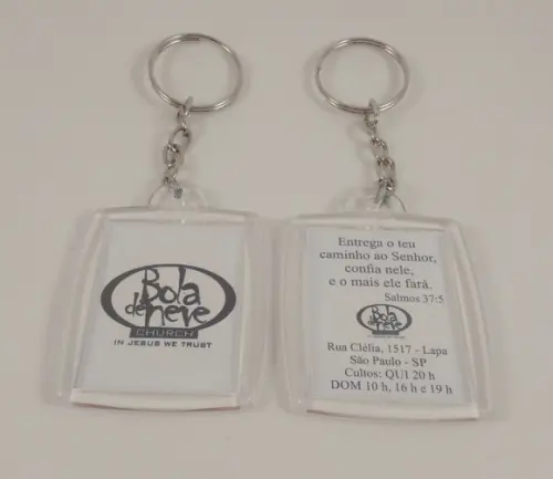 Chaveiro de Acrílico Personalizado Eventos Igreja