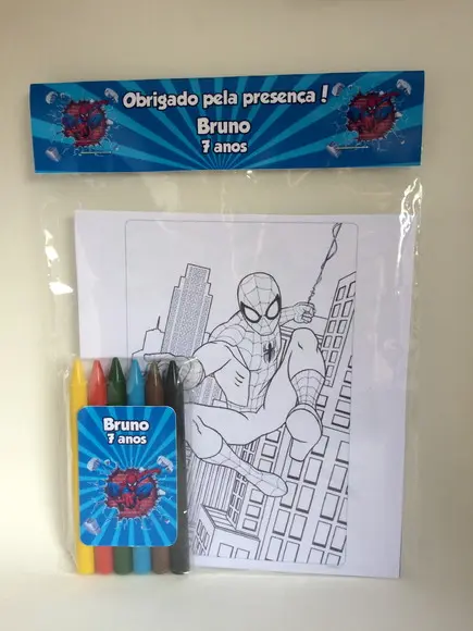 Kit Colorir Personalizado Homem Aranha