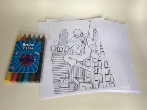 Kit Colorir Personalizado Homem Aranha