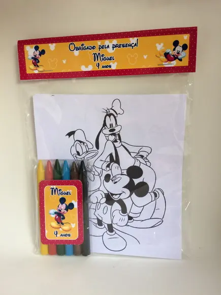 Kit Colorir Personalizado Mickey