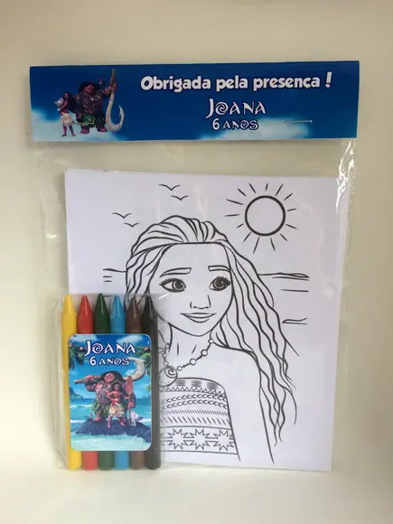 Kit Colorir Personalizado Moana