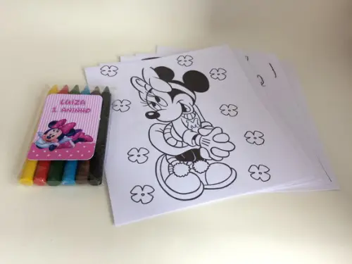 Kit Colorir Personalizado Minnie Rosa