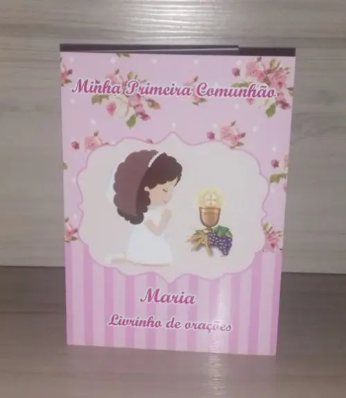 Kit com 25 Livrinhos de Orações Primeira Comunhão Menina
