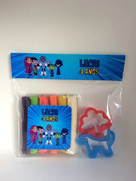 Kit Massinha + Moldes Personalizado Jovens Titãs