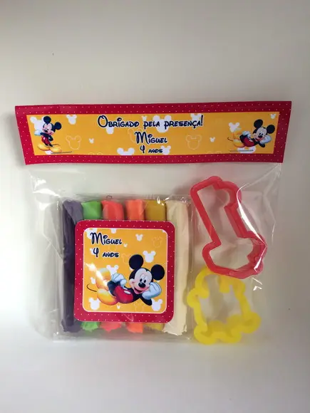 Kit Massinha + Moldes Personalizado Mickey