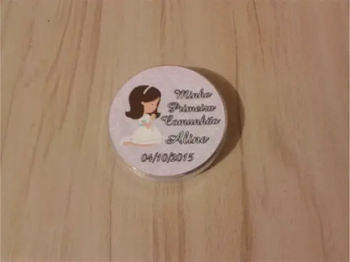 Latinha c/ Mini Terço 1ª Comunhão Menina