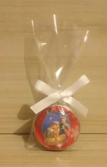 Latinha com Mini Terço - Natal