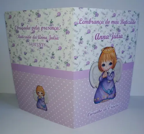 Lembrancinha Batizado - Livrinho de Orações com Mini Terço