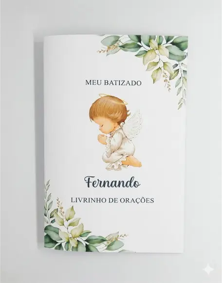 Lembrancinha Batizado - Livrinho de Orações Personalizado