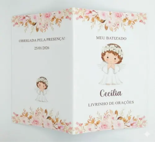 Lembrancinha Batizado - Livrinho de Orações Personalizado