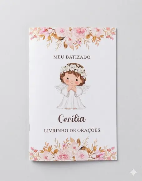 Lembrancinha Batizado - Livrinho de Orações Personalizado