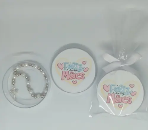 Lembrancinha Dia das Mães Latinha com Mini Terço