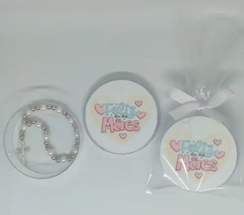 Lembrancinha Dia das Mães Latinha com Mini Terço