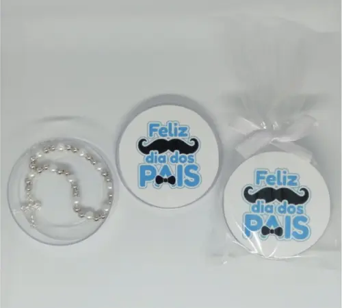Lembrancinha Dia dos Pais Latinha com Mini Terço