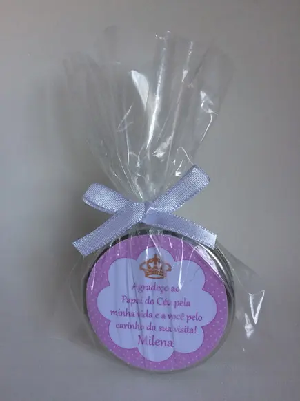 Lembrancinha Latinha com Vela Nascimento Menina