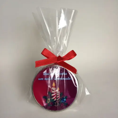 Lembrancinha Latinha com Vela Natal