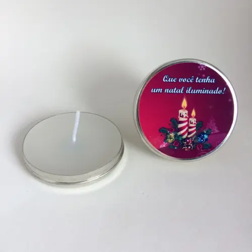 Lembrancinha Latinha com Vela Natal